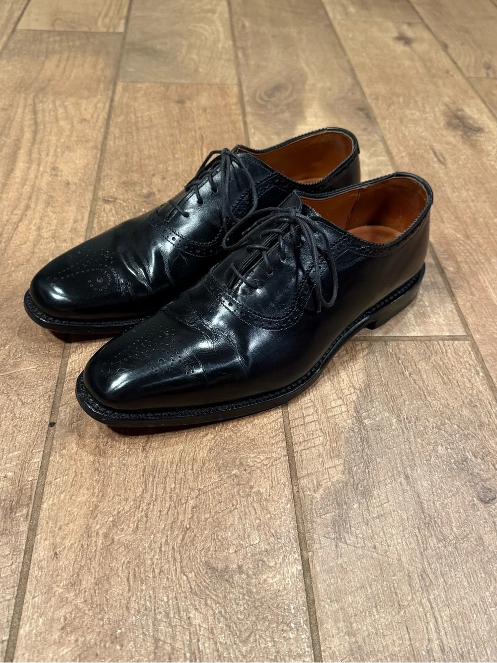 Allen Edmonds Cornwallis Black Leather Dress Shoes Mens Size 9 D 1052 Oxford